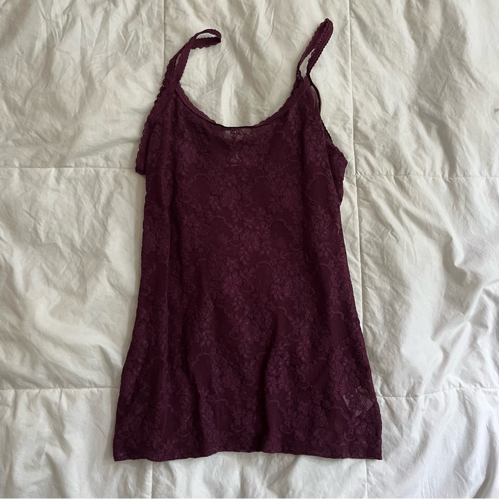 FULL LACE MAROON TANK
